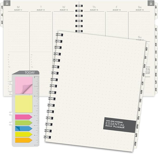 Global Printed Products Essential 8.5"x11" Monthly & Weekly 2025-2026 Planner - (8.5" x 11" - June 2025 Through July 2026)