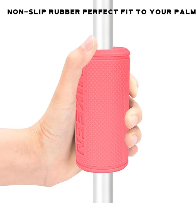 Hikeen Thick Bar Dumbbell Grips,Non Slip Hard Rubber Barbell Grips,Grips for Weight Lifting, Muscle Building-1.77", 2", 2.25" & 2.75" Outer Diameter