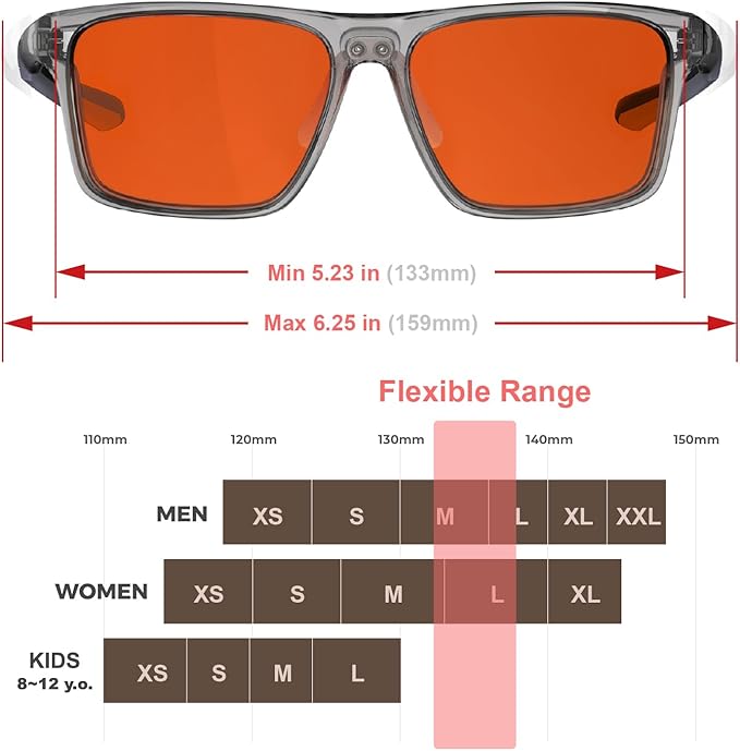 HD Premium Sleep Glasses P1AS 99.9% Blue Light Blocking Gaming Computer Screen Glasses Reduce Eyestrain & Glare High Contrast Definition UV580 nm