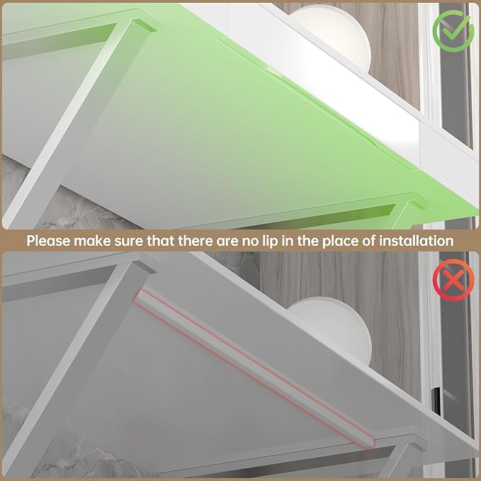 Under Desk Drawer Slide Out Hidden Under Table Storage, White Standing Under Desk Drawers Attachment with 2 Installation Methods (Screw/Adhesive), Large Under Cabinet Drawer for Office/Home