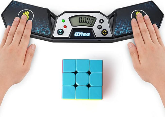 Speed Cube Timer, Cube Race Stack Competition Accuracy to 0.001 Seconds, Speed Stacks Timer with Display, Great Gift for Boys and Girls