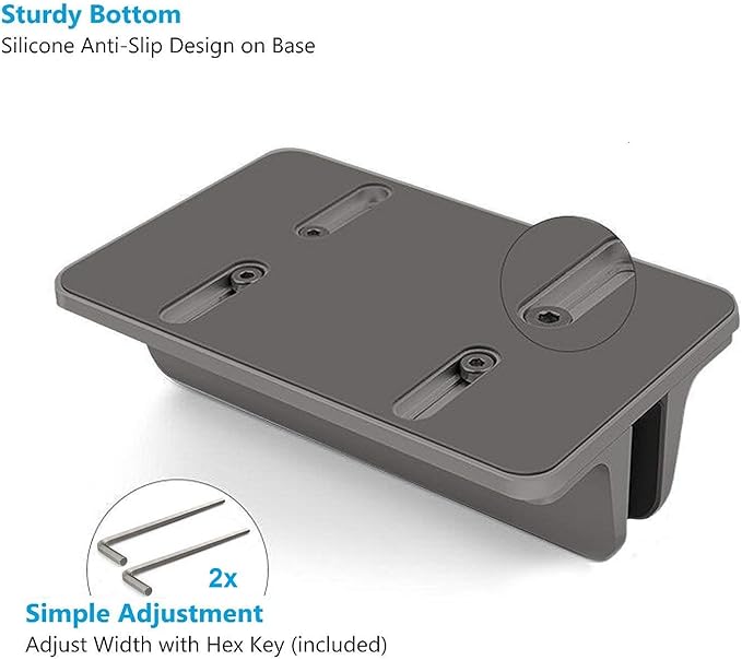 Vertical Laptop Stand for Desk [Adjustable] Sturdy Aluminum Dock Fits All Laptops (up to 20.3 inches) Space Saving, Modern Compact Holder, Compatible with MacBook Pro/Air, Surface, HP, Dell (Gray)