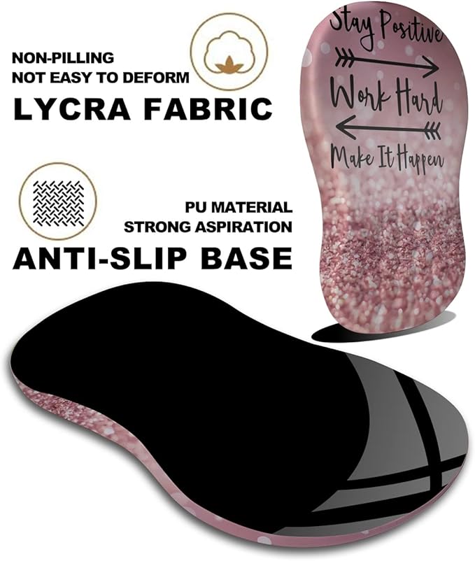 Mouse Pad Wrist Support, Ergonomic Mouse Pad with Massage Dot, Comfortable Computer Mouse Pad for Laptop, Wrist Rest Pain Relief Mousepad with Non-Slip PU Base for Office & Home, 12 x 8 in