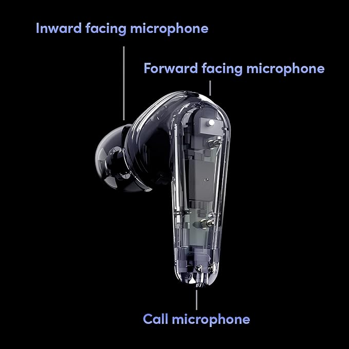 Palm Buds Pro with Protective Case, Lightweight and Comfortable True Wireless Noise Cancellation Earbuds, Deep Bass, 6-Microphones, Hybrid ANC, Ambient Mode, Clear Calls, IPX4, 24h+ Playtime, BT 5