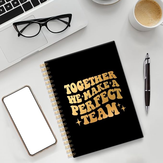 Together We Make A Perfect Team 160 Blank Pages Spiral Notebook, Teamwork Gifts for Coworkers, Employee Appreciation Gifts, Dream Team Gifts, Leadership Gifts Team Member Gifts for Colleagues