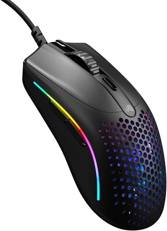 Glorious Model O 2 Mini Wired Gaming Mouse: Superlight 49g, 26K Optical Sensor, Motion Sync, 80M Clicks, 6 Programmable Buttons, Mouse for Small Hands, FPS, MMO, MOBA, Battle Royal Mouse, Black
