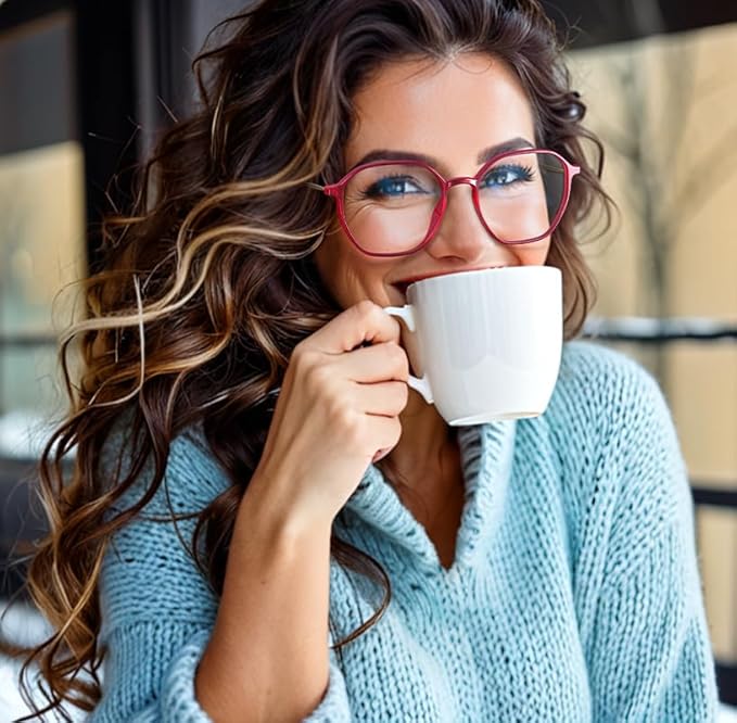 VISOONE Lightweight TR90 Blue Light Blocking Glasses Frame with Anti Glare Eye Protection for Women and Men RANE