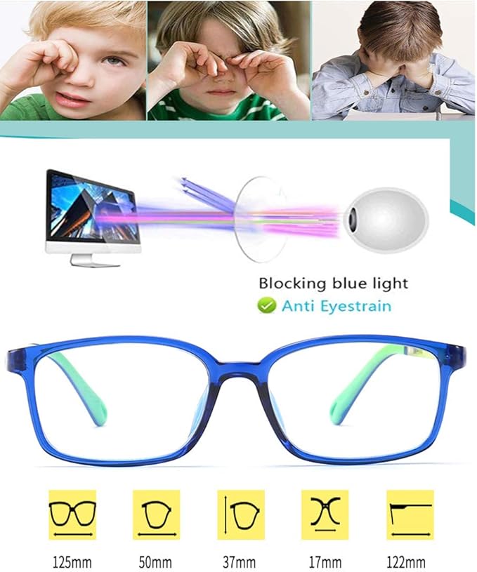 Anti Blue Light Glasses for Kids Computer Glasses, Video Gaming Glasses for Children