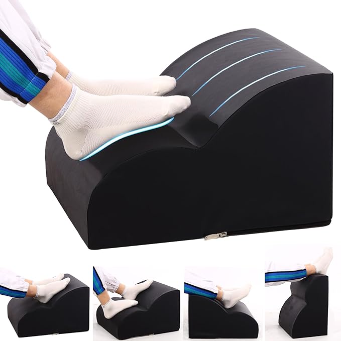 Foot Rest for Under Desk at Work.Multifunctional 3-Tier Foot Stool,With waterproof leather Footrest.For Under Desk,Office Chair Gaming Chair & Sofa,Leg Elevation Pillow,supports Posture-Black