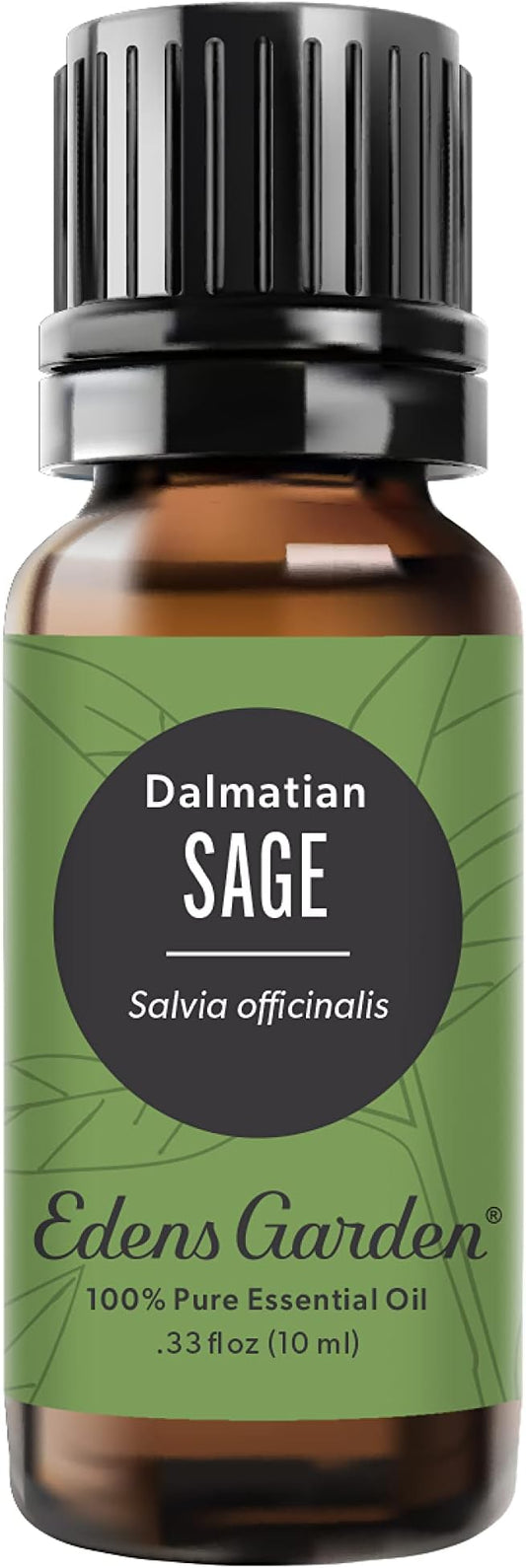 Edens Garden Sage- Dalmation Essential Oil- 100% Pure Premium Grade, Undiluted, Natural, Therapeutic, Aromatherapy, The Best for Candle, Laundry, Humidifiers 10 ml (.33 fl oz)