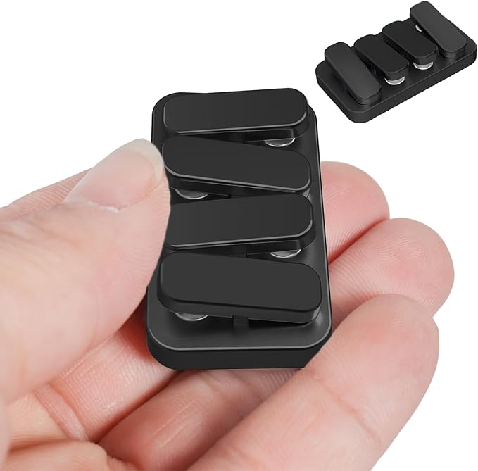 Metal Fidget Slider EDC Fidget Clicker Fidget Toys Adults (Matte Black)