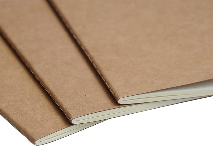 Wanderings Dotted Passport Size Travelers Notebook Inserts | 3.5" x 5" / 9cm x 12.5cm | 80gsm Paper | 3 Hand-Stitched Booklets/180 Pages | Travelers Notebook Refills for Journals, Diaries, Planners