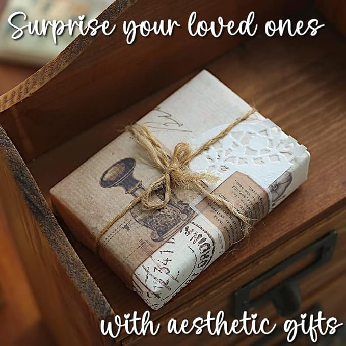 Washi Vintage Stickers for Scrapbooking - Ephemera Book for Journaling with 453 Stickers and 20 Scrapbook Papers. Ephemera for Junk Journals, Journaling Supplies