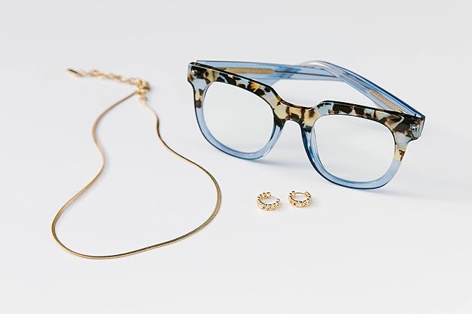 Peepers by PeeperSpecs Women's Oprah's Favorite Things Showbiz Square Blue Light Blocking Reading Glasses