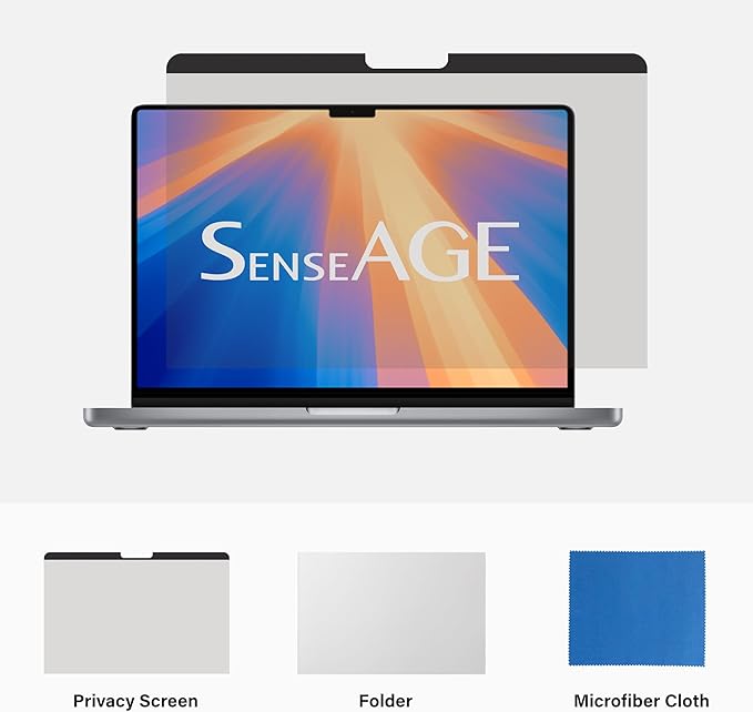 SenseAGE Magnetic Privacy Screen Filter for MacBook 12 Inch, Anti Blue Light and Glare Privacy Screen Protector, Laptop Privacy Filter, Compatible with MacBook 12 inch (A1534)