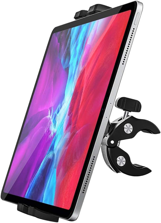 woleyi Bike Tablet Mount, Motorcycle Bicycle Tablet Holder, Cycling Handlebar Clamp with 360 Rotation for iPad Pro Air Mini, iPhone, Samsung Galaxy Tabs, Fire HD, More 4.7-13" Cellphones and Tablets