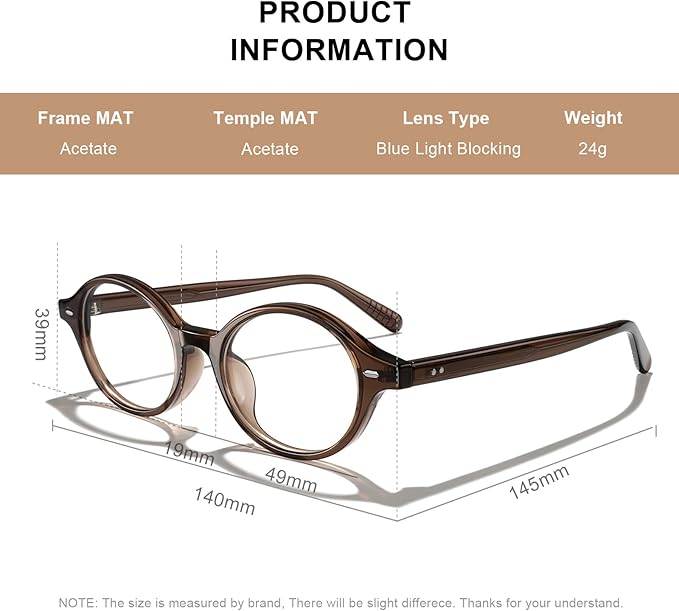 Acetate Reading Glasses for Women Men Eyeglasses Blue Light Readers for Women/Men, Computer Eye Glasses, Cheaters