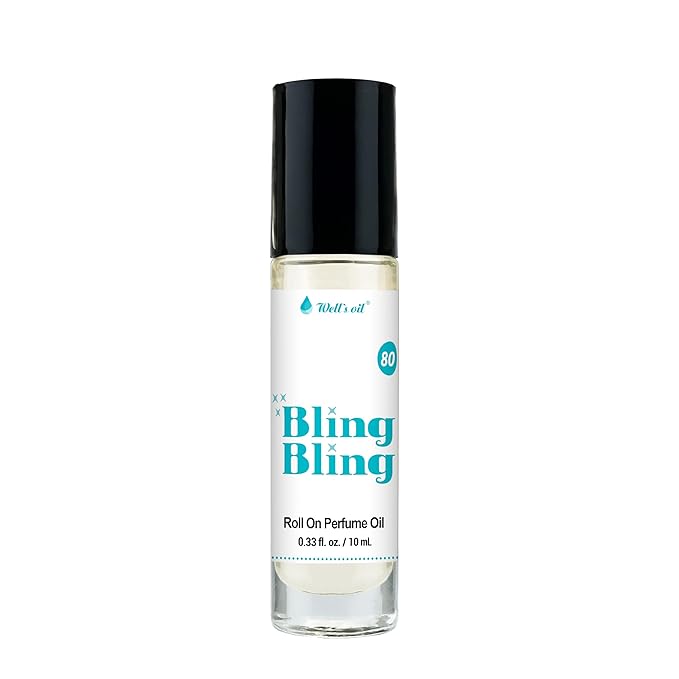 Well's Perfume Oil Roll-On (Bling Bling) | Top Notes of Citrus & Frangipani | Alcohol-Free | Oil-Based & Long-Lasting | 10 ml / 0.33 fl oz