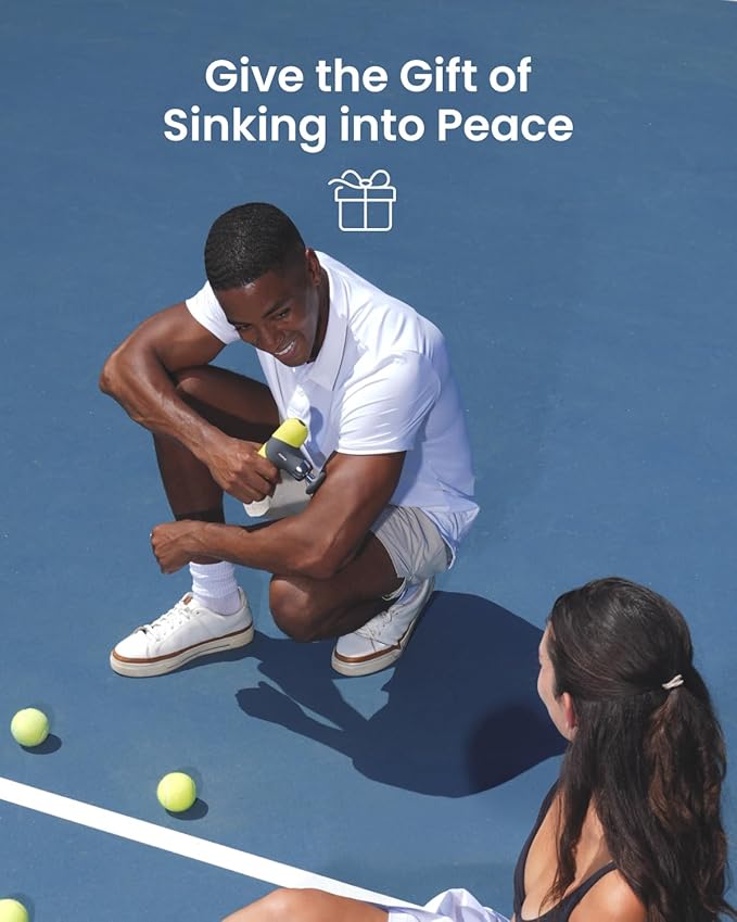 RENPHO Mini Thermal Massage Gun with Heat, Percussion Massager Gun Portable, Color Silicone Sleeves Travel Size with Carry Case, Neon Green