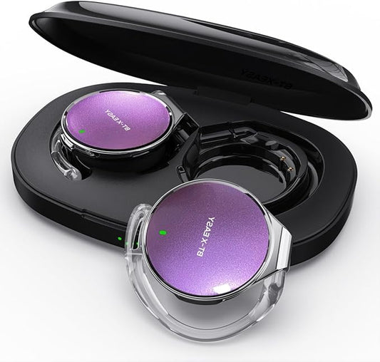 Open Ear Headphones Bluetooth 5.4, Sport On Ear Headphones Wireless, Water-Drop Shaped Noise Cancelling Clip On Headset Bluetooth with Long Battery Life, Comfort Fit 4 Microphones Earphones