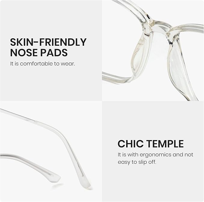 Cyxus Blue Light Blocking Glasses Photochromic Men Square Computer Gaming UV400 Protection 8208iT34