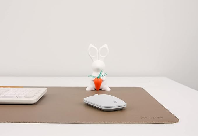 Dual-Sided Leather Desk Pad,Blotter for Laptop Computer,Mouse Pad,Writing,Drawing,Arts and Craft Mat (17"x24", Khaki)