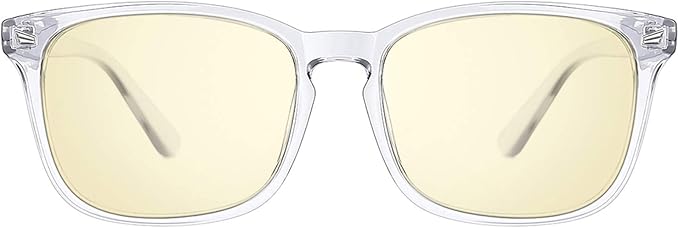 TIJN Gaming Glasses Blue Light Blocking Glasses for Women Men Nerd Eyeglasses Screen Fatigue Anti UV Glare (Transparent(Gaming Glasses))