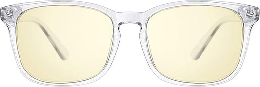 TIJN Gaming Glasses Blue Light Blocking Glasses for Women Men Nerd Eyeglasses Screen Fatigue Anti UV Glare (Transparent(Gaming Glasses))