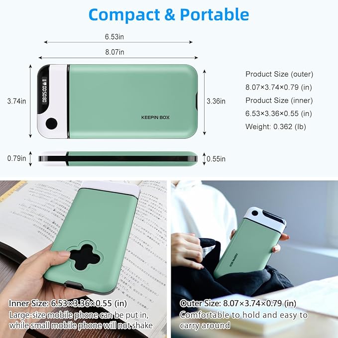 Phone Lock Box with Timer,Timed Lock Box,USB Charging Type,Time Can Be Freely Set,Easy to Carry,Excessive Games,Mobile Phone Addiction