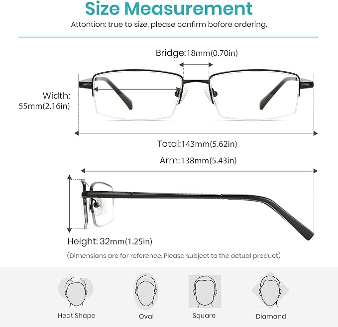 Cyxus Blue Light Blocking Frameless Glasses for Men/Women UV Protection Rimless Eyewear Computer Eyeglasses Relieve Eyestrain Anti Glare