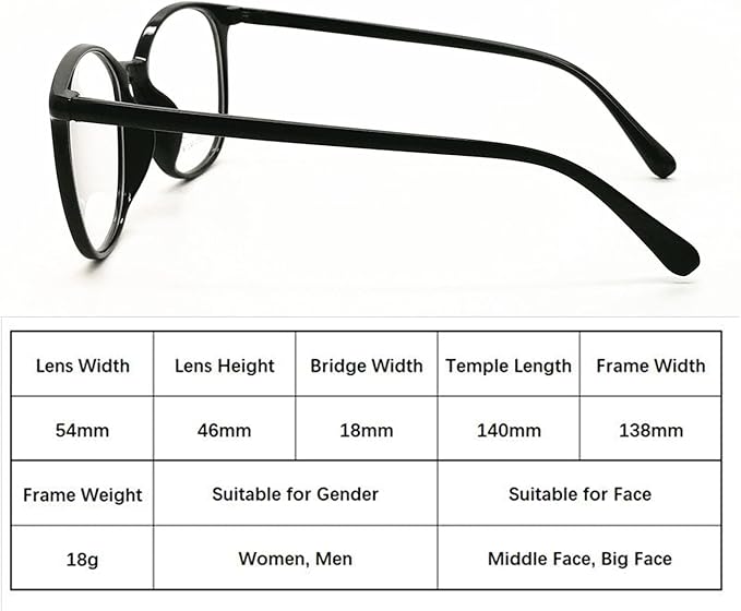Reading Glasses Anti Blue Light Blocking Reader Oversized Frame for Women Men for Mid Big Face Anti Eyestains
