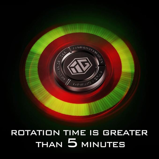 Fidget Spinners, Fidget Spinner Gifts for Adults and Teens, Stress Anxiety ADHD Relief Figets Toy, Metal Finger Hand Spinner Toys with Luminous Light, Spinner Absorb Solar Light Then Release in Dark