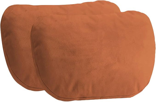 2PCS Car Pillow for Car Neck Pillow for Driving Seat Lumbar Support Soft Cushion with Extra Filling Accessories Back Support for Travel Nap and Trips Sleeping(Brown, Head)