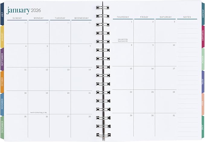 Inspired by Erin Condren 12-Month A5 Weekly Planner (Jul 2025 - Jun 2026), Compact Weekly and Monthly Planner Calendar, 70 Lb. Text Weight Paper, Leopard Era Covers, Wire-O Spiral Binding