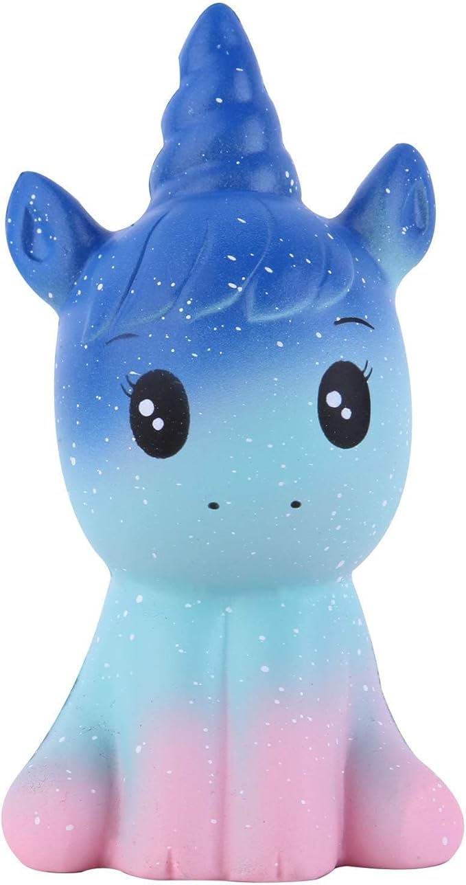 Anboor 4.9 Inches Squishies Unicorn Galaxy Kawaii Soft Slow Rising Scented Animal Squishies Stress Relief Kids Toys (Galaxy)