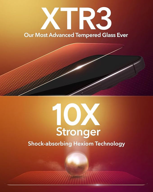 ZAGG XTR3 iPhone 15 Plus Screen Protector - Glass, 10X Stronger, Blue-Light Filtration, Edge-to-Edge Protection, Scratch & Smudge-Resistant Surface, InvisibleShield, Easy to Install