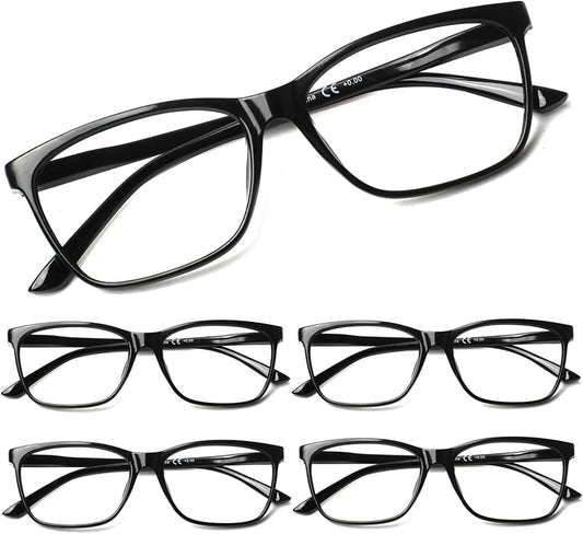 SIGVAN Ladies Reading Glasses Blue Light Blocking Spring Hinge Fashion Pattern Print Eyeglasses for Women