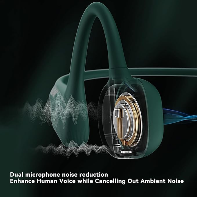 NANK Open-Ear Bone Conduction Headphones, Runner Neo Wireless Bluetooth 5.2 Bone Headphone with Built-in Dual Mic, IP66 Waterproof Headphones 10H Playtime for Running, Walking, Cycling, Workout