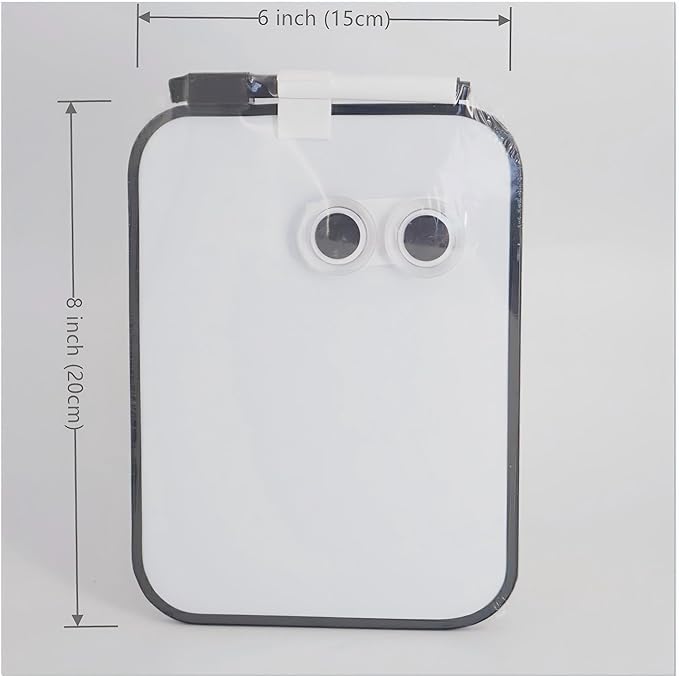 Magnetic Whiteboard, Erasable Notepad, Portable Drawing Board, Teaching Whiteboard, Magnetic Dry Erase Board for Lockers, 6" x 8" with Marker and 2 Magnets (Pink)