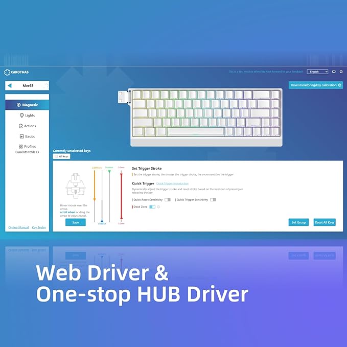 IROK Mer68 LITE Wired 68 Keys, Magnetic Switch Mechanical Keyboard, 8KHZ Polling Rate/Latency As 0.125MS/64KHZ All Keys Scan Rate/ARGB, Hot Swappable Gaming Keyboard(White)