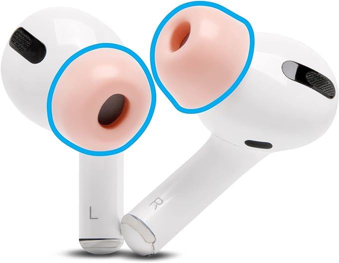 WC TipZ - Upgraded Memory Foam Ear Tips for Airpods Pro Made by Wicked Cushions | Improved Comfort, Tighter Seal, Better Foam Rebound Time | Fits Perfectly in Charging Case | Perfect Pink