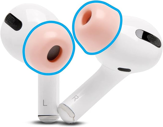 WC TipZ - Upgraded Memory Foam Ear Tips for Airpods Pro Made by Wicked Cushions | Improved Comfort, Tighter Seal, Better Foam Rebound Time | Fits Perfectly in Charging Case | Perfect Pink