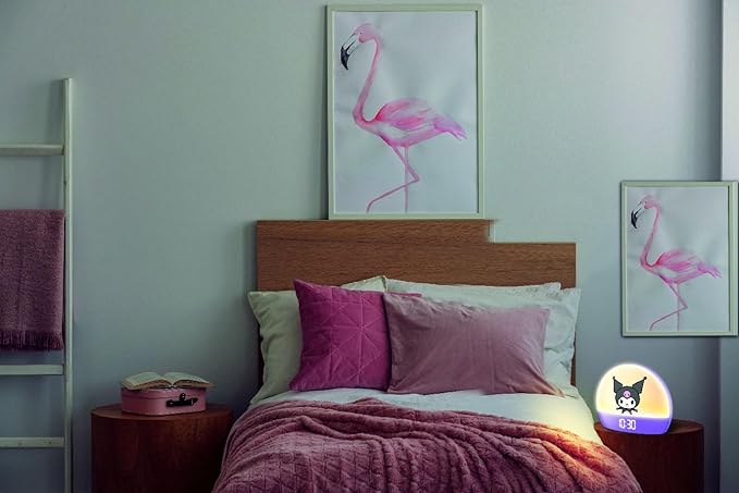 Hello Kitty Sunrise Alarm Clock - Multicolor Lights, USB Charging, LED Display, and Snooze Function