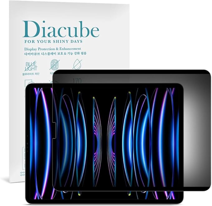 Magnetic 4-Way 360 Degree Privacy Screen Protector for iPad Pro 6th/5th/4th/3rd Generation 11 Inch, Removable Reusable Anti-Spy Anti-Glare Anti-Fingerprint [Landscape and Portrait Mode at