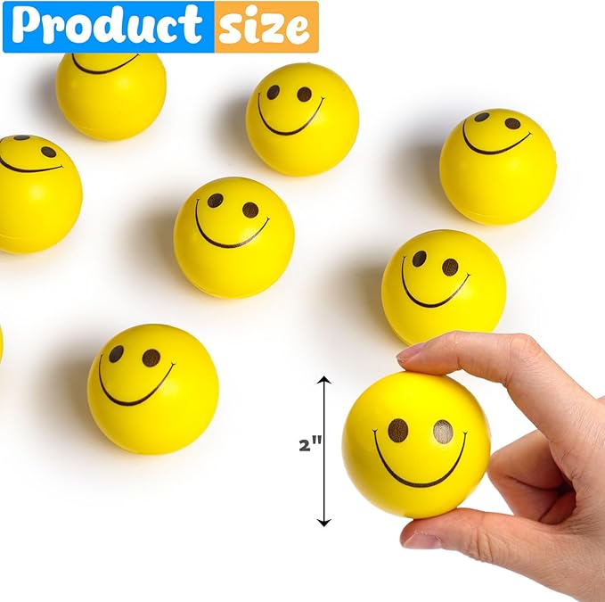 LovesTown 40PCS Stress Balls Bulk, 2 Inch Sensory Toys for Kids Squishies Fidget Toys Stress Relief Gifts for Coworker Classroom Prize Party Supplies Goodie Bag Stuffer