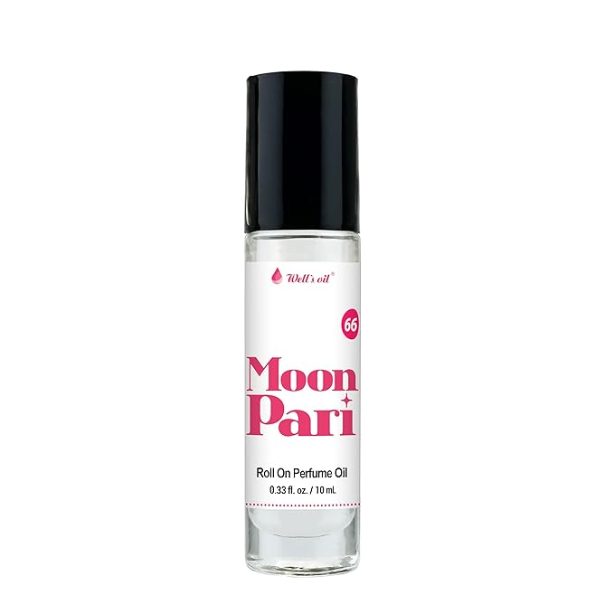 Well's Oil Roll-On Perfume Oil (Moon Pari) | Floral Notes | Long-Lasting | Paraben-Free | 0.33 Fl Oz / 10 ml