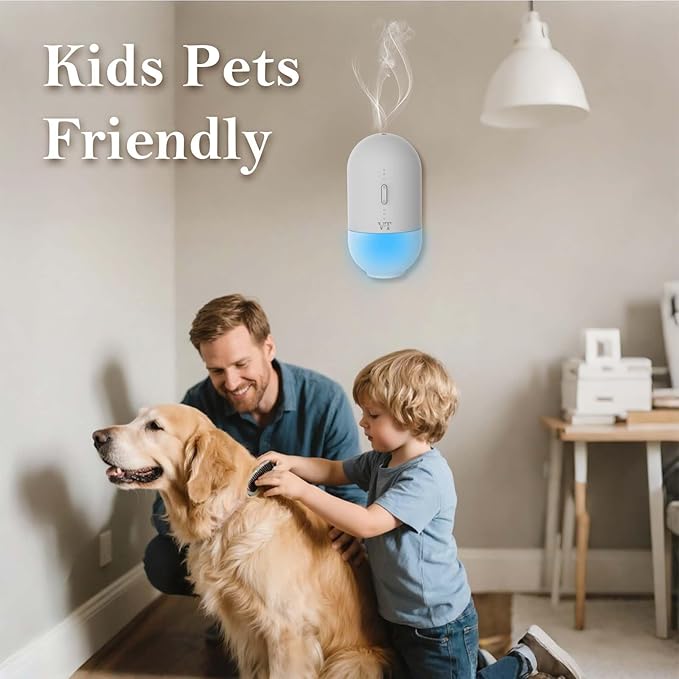 Essential Oils Diffuser Waterless Scent Diffuser, Smart APP Bluetooth Control,Wall Mounted, with Fragrance Oil, Cover Up to 500 SQ.FT for Room Home and Office, Quiet and Safe, Grey