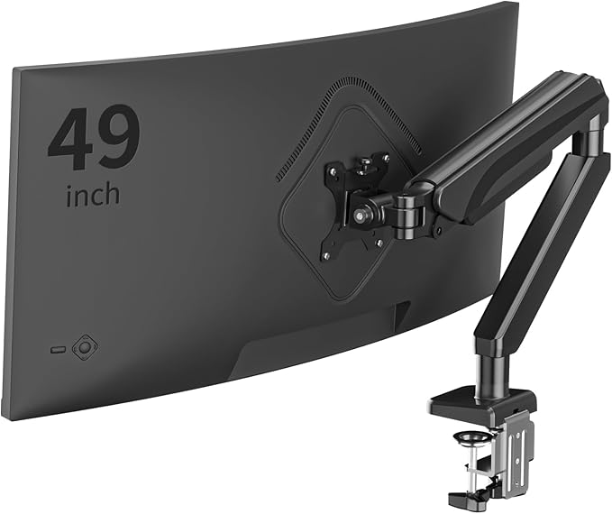 Pholiten Adjustable Rotating arm for Monitor Stand - Supports 1-33lbs Weight, Supports 45 inch Straight screen/49 inch Curved Screen, Compatible with VESA 75x75-100x100mm Desktop Monitor Mount