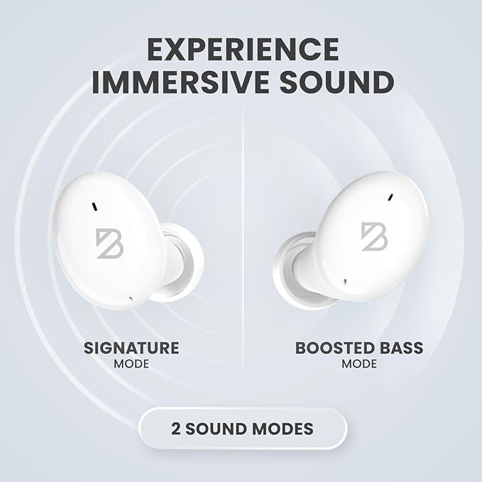 Back Bay Audio Tempo 30 Wireless Earbuds for Small Ears - Award-Winning Sound, Sweatproof Bluetooth Earbuds, Comfortable Ear Buds for Women, White Earphones Small Ear Canals, Long Battery Headphones