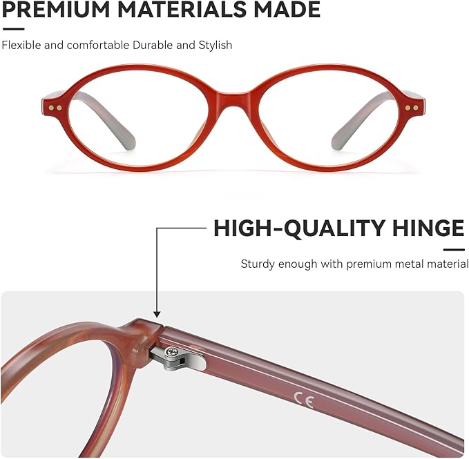 HAOLOTA Blue Light Blocking Glasses Women, Trendy Round Anti Eyestrain UV Glare TV Phone Computer Gaming Eyeglasses